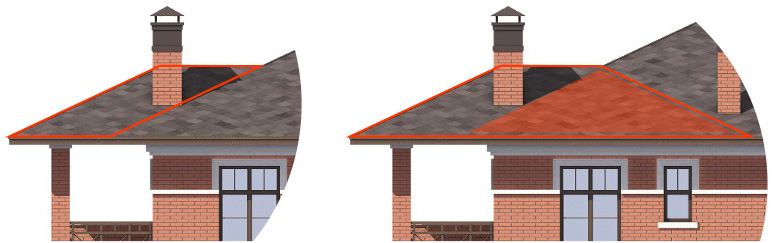 Схема разбивки крыши на геометрические фигуры